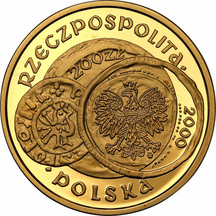 III RP. 200 złotych 2000 Zjazd w Gnieźnie - duże Gniezno